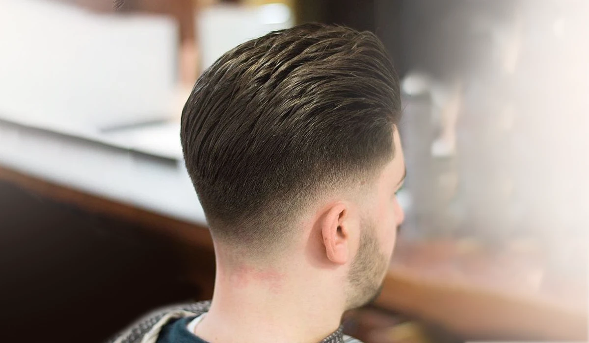 قسمت پایین متوسط و بالا برسی (Mid Fade with Brushed Up Top)