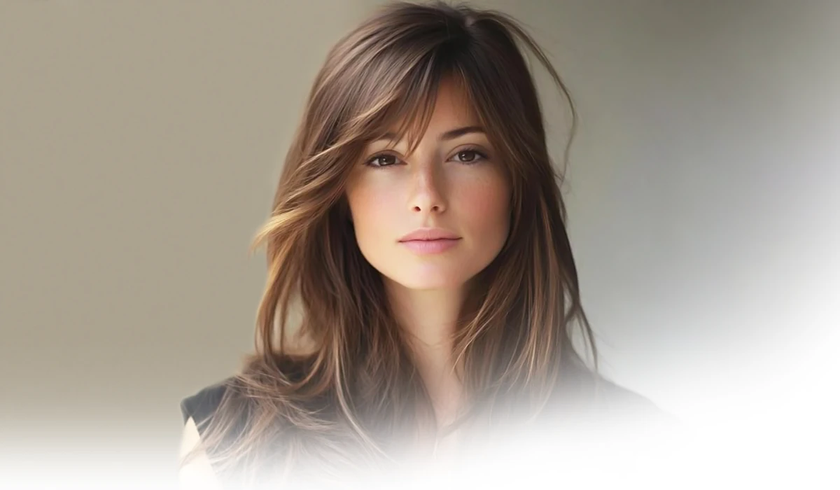 مدل موی چتری کج (Side-Swept Bangs)