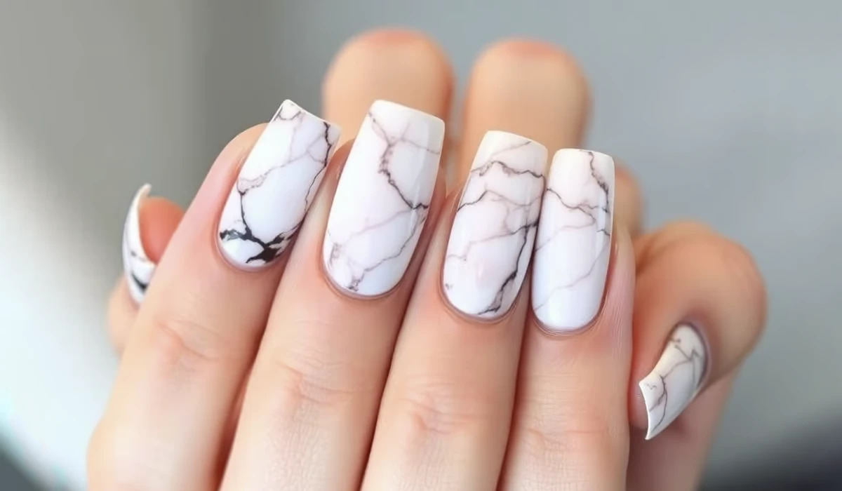 ناخن‌های مرمری (Marble Nails)